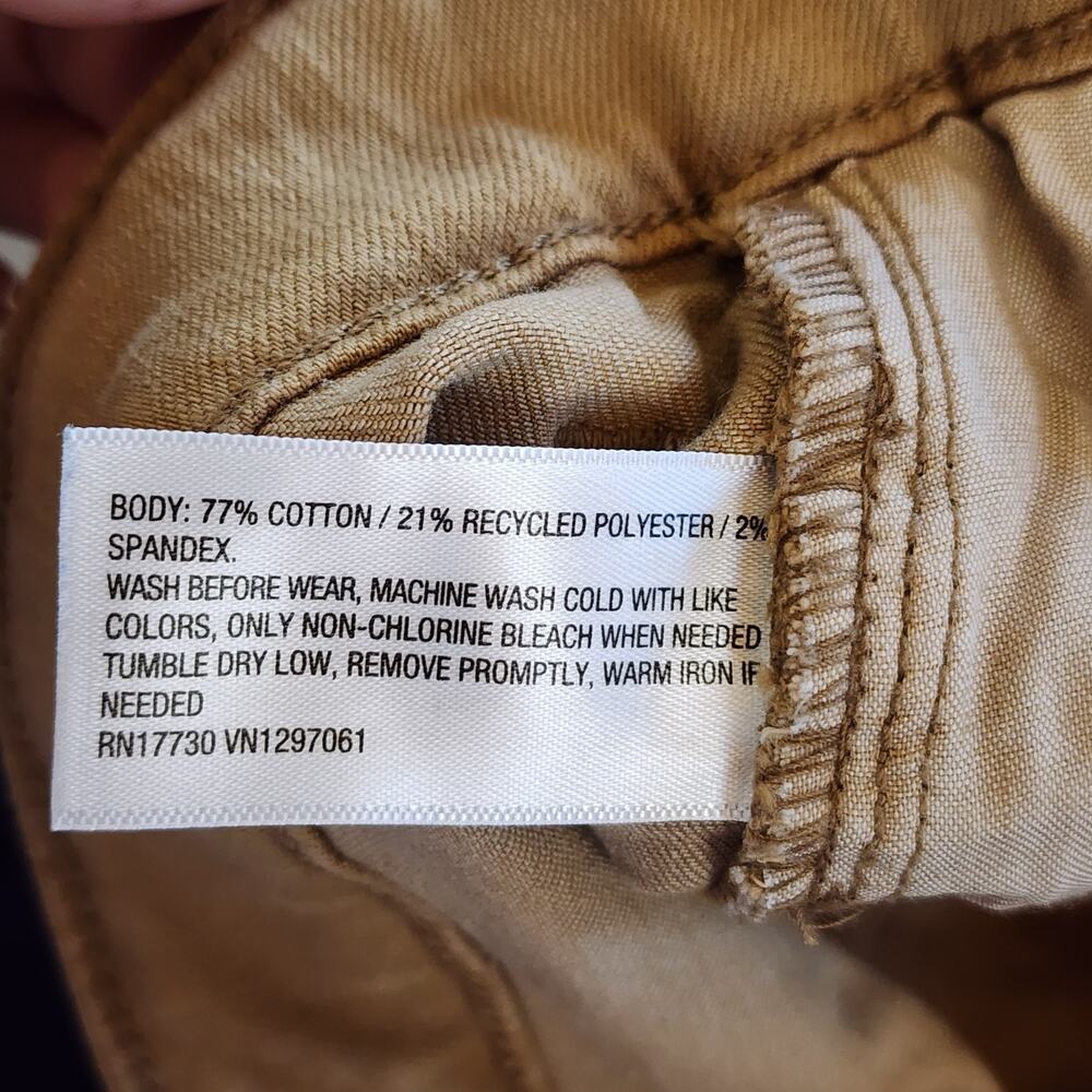 Cat & Jack Boys Straight Leg Jeans Size 14 Khaki Stretch Adjustable Waist - Picture 7 of 11